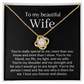 Beautiful wife necklace, Poem for wife, i love you gifts, To my wife necklace, romantic gifts for wife, soulmate necklace for wife