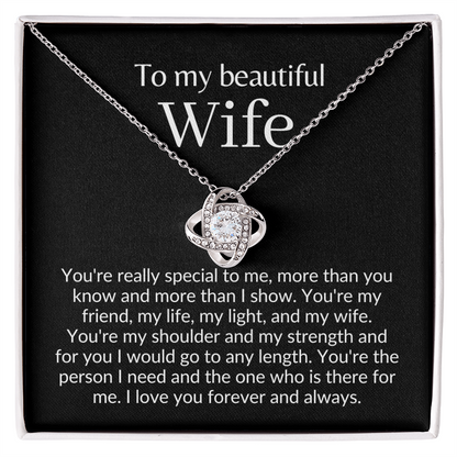 Beautiful wife necklace, Poem for wife, i love you gifts, To my wife necklace, romantic gifts for wife, soulmate necklace for wife