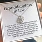 Granddaughter in law necklace, wedding gift for granddaughter in law, granddaughter-in-law gift from grandma in law, granddaughter jewelry