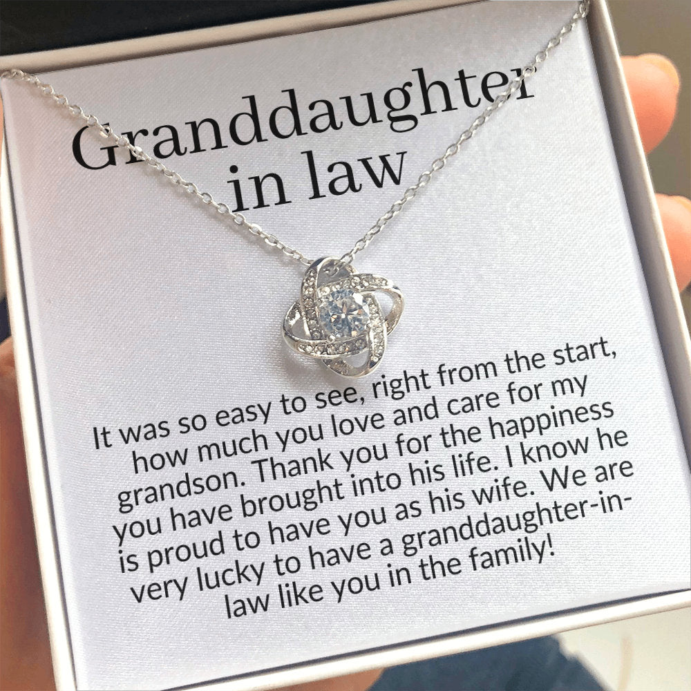 Granddaughter in law necklace, wedding gift for granddaughter in law, granddaughter-in-law gift from grandma in law, granddaughter jewelry