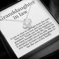 Granddaughter in law necklace, wedding gift for granddaughter in law, granddaughter-in-law gift from grandma in law, granddaughter jewelry