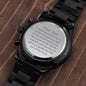 Father and Best Friend | Chronograph Watch for Dad with Engraved Message & Personalized Engraving - MuslimwithMe