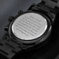 Father and Best Friend | Chronograph Watch for Dad with Engraved Message & Personalized Engraving - MuslimwithMe