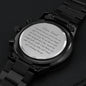 Father and Best Friend | Chronograph Watch for Dad with Engraved Message & Personalized Engraving - MuslimwithMe