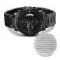 Father and Best Friend | Chronograph Watch for Dad with Engraved Message & Personalized Engraving - MuslimwithMe