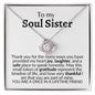 soul sister necklace gift jewelry wedding, gift for best friend unique, to my bestie, amazing friend, chosen sister, badass friend, lifelong friend gift, through thick and thin