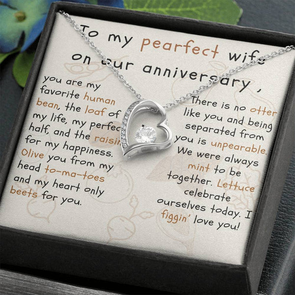 gift for wife on anniversary, funny gift, Necklace gift with message card, gift for wife, gift for girlfriend, food lovers, puns,funny card,gift for her,food - MuslimwithMe