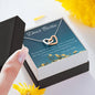 My Guide to Truth | Interlocking Qulub Necklace for Friend with Message Card - MuslimwithMe