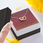 Fall in Place | Interlocking Qulub graduating gift with message card - MuslimwithMe