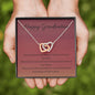 Fall in Place | Interlocking Qulub graduating gift with message card - MuslimwithMe