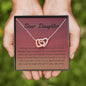 Faith and Guidance | Interlocking Qulub necklace for daughter with message card - MuslimwithMe