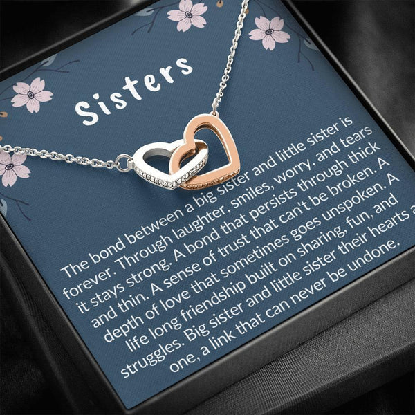 Big sister & Little sister necklace, matching sister necklaces, gift for sister, big sis lil sis, soul sisters, big sister necklace - MuslimwithMe
