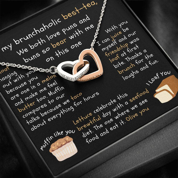 Thanks a Brunch | Bonded Hearts necklace gift for Brunch-a-holic best-tea - MuslimwithMe