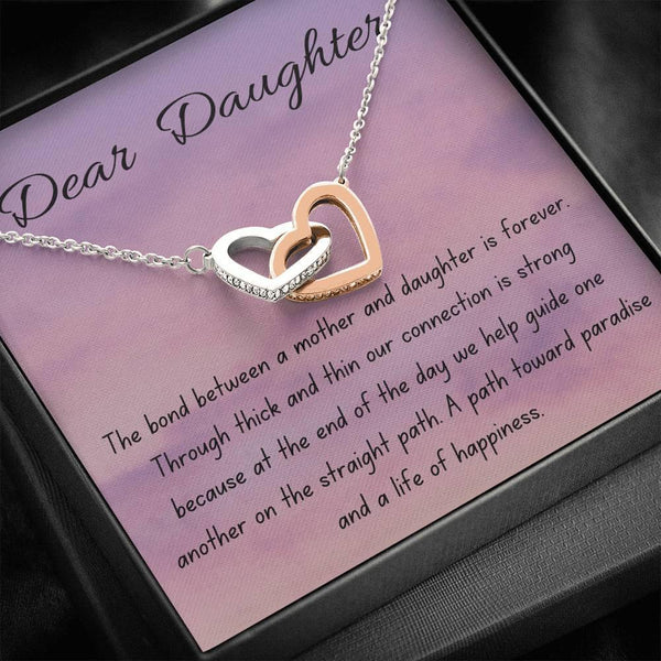 Bonded Forever | Interlocking Qulub necklace as gift for daughter - MuslimwithMe