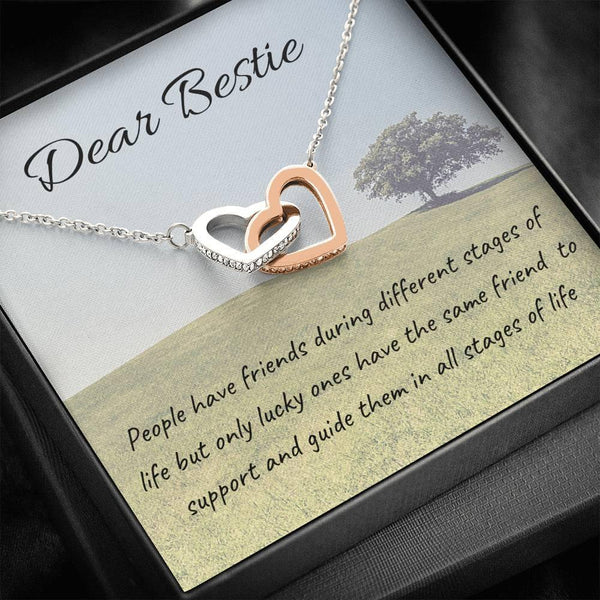 Forever Guide | Interlocking Qulub Necklace for Friend with Letter Card - MuslimwithMe