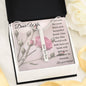 Deen and Beautiful heart | Bar necklace for Wife with message card - MuslimwithMe