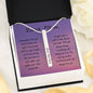 Straight Path | Bar necklace for Mom with message card & Engrave any name, date, message - MuslimwithMe