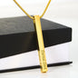 I Love You More | Bar necklace for Wife with Message Card & Engrave any Name, Date, or Message - MuslimwithMe