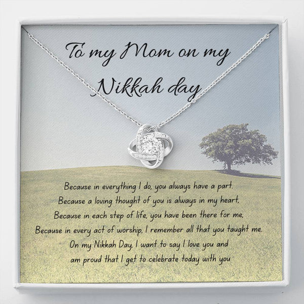 I love You | Quwa Knot Necklace as Nikkah gift with Message Card - MuslimwithMe