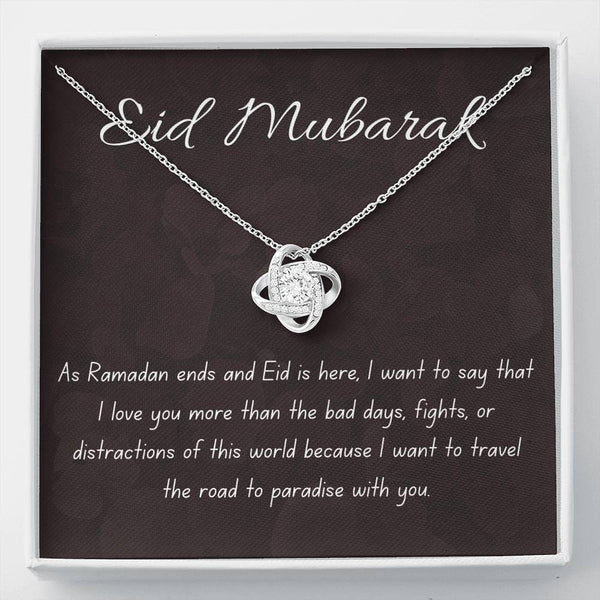 I Love You More | Quwa Knot necklace Eid Gift with Letter Card - MuslimwithMe