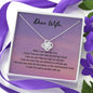 I Love You More | Quwa Knot necklace gift for Wife with Message Card - MuslimwithMe