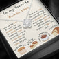 Favorite human bean, Necklace gift message card, gift for wife, gift for girlfriend, food lover, puns,funny card,gift for her,food - MuslimwithMe