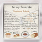 Favorite human bean, Necklace gift for favorite human bean with message card, gift for wife, gift for girlfriend, food lovers, puns,funny card,gift for her,food - MuslimwithMe