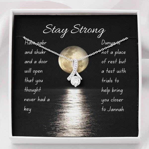 Sabr and Shukr | Noor necklace for loved one with message - MuslimwithMe