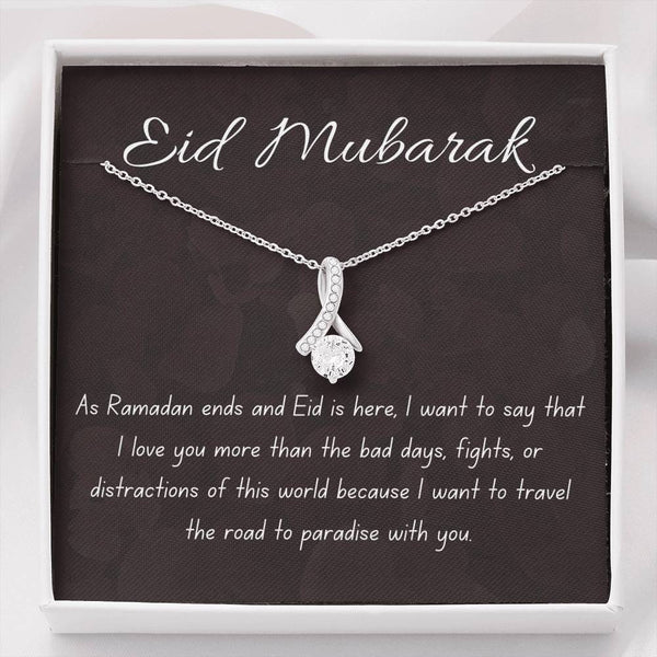 I love you More | Noor necklace for Eid with message card - MuslimwithMe