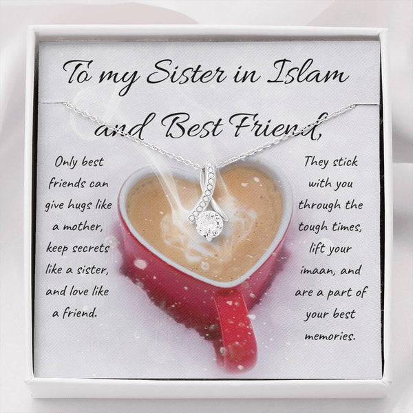 My Best Memories | Noor necklace for Best Friend with Message Card - MuslimwithMe