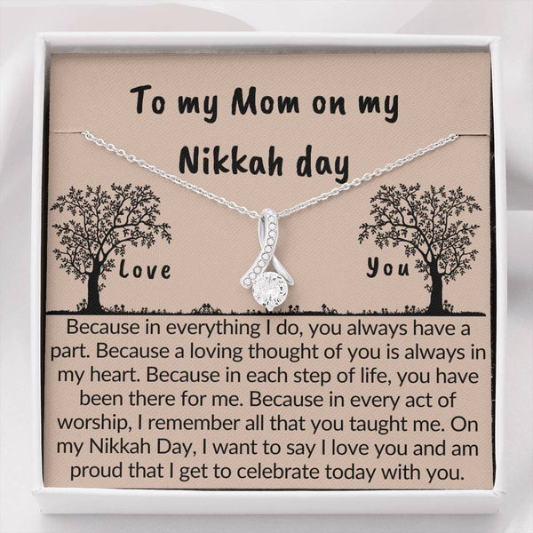 Nikkah gift for mom | Necklace gift for mom on my nikkah day, bridesmaid gift to mom - MuslimwithMe