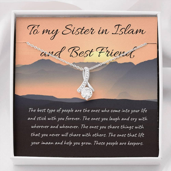 Forever Friend | Noor necklace for friend with message card - MuslimwithMe