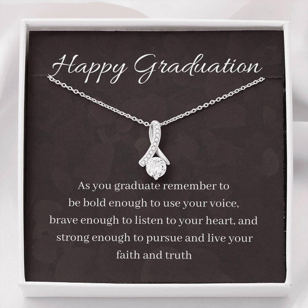 Bold, Strong, and Brave | Noor necklace as graduating gift with letter - MuslimwithMe