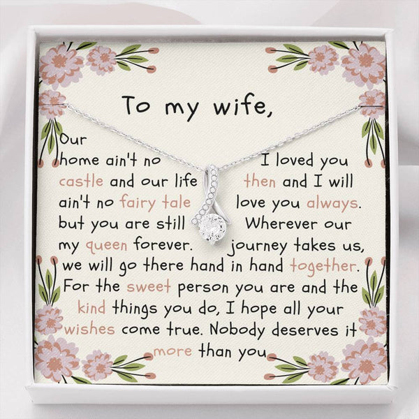 Husband to Wife Gift, Wife Necklace Gift, Anniversary Gift for Wife, Wife Necklace Message Card, Wife Gift - MuslimwithMe