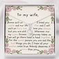 Husband to Wife Gift, Wife Necklace Gift, Anniversary Gift for Wife, Wife Necklace Message Card, Wife Gift - MuslimwithMe