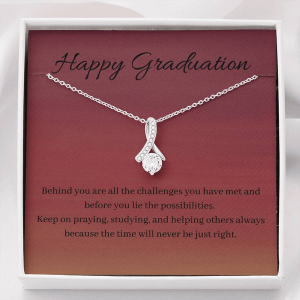 Never Right | Graduating necklace gift with letter card - MuslimwithMe