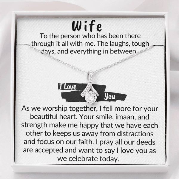 Gift for muslim wife with beautiful heart and imaan | necklace gift for wife in Islam - MuslimwithMe