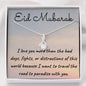 Road to Paradise | Bar necklace for Eid & Engrave Name, Date, Message - MuslimwithMe