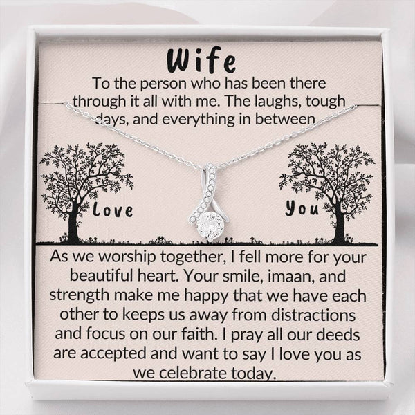 Gift for muslim wife with beautiful heart and imaan | necklace gift for wife in Islam - MuslimwithMe