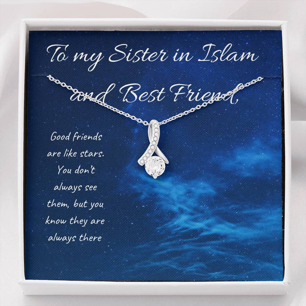 Stars | Noor Necklace for Friend with Message card - MuslimwithMe