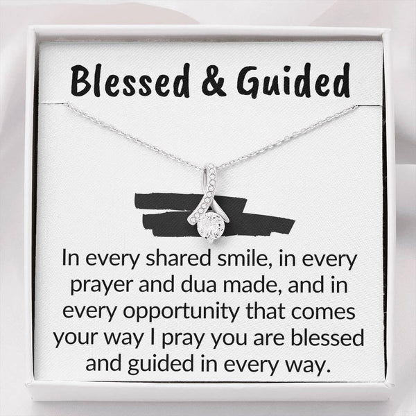 Blessed and guided | Necklace gift with islamic quote for muslim women - MuslimwithMe