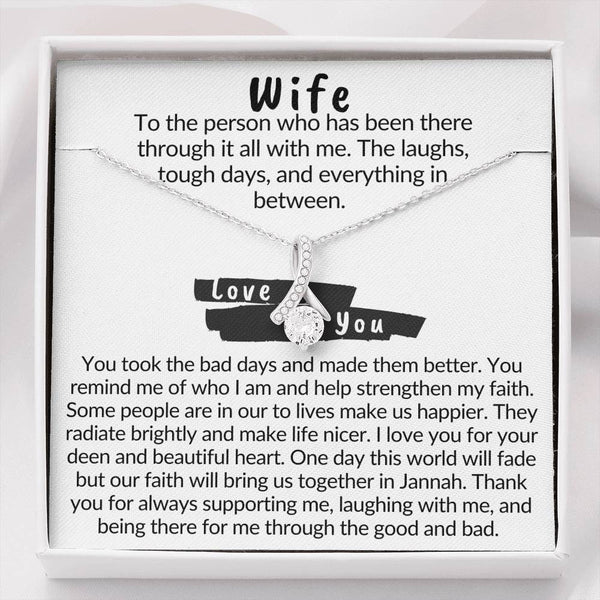 Wife | necklace with muslim quote about love and life - MuslimwithMe