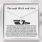 Through thick and thin, friendship, best friend gift, love you, gift for best friend, tribe, sisters, bridesmaid, near or far, ups and downs