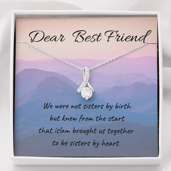 Sister In Islam | Noor Necklace for Friend with Message - MuslimwithMe
