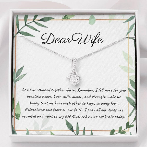 Beautiful Heart and Deen | Noor necklace for Eid with message - MuslimwithMe