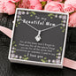 to my beautiful mom, necklace message card, necklace gift for mom, gift for mom, mom gift, necklace gift from son, gift from daughter, gift for birthday, mothers day, anniversary - MuslimwithMe