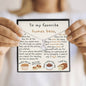 Favorite human bean, Necklace gift for favorite human bean with message card, gift for wife, gift for girlfriend, food lovers, puns,funny card,gift for her,food - MuslimwithMe