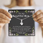 to my beautiful mom, necklace message card, necklace gift for mom, gift for mom, mom gift, necklace gift from son, gift from daughter, gift for birthday, mothers day, anniversary - MuslimwithMe