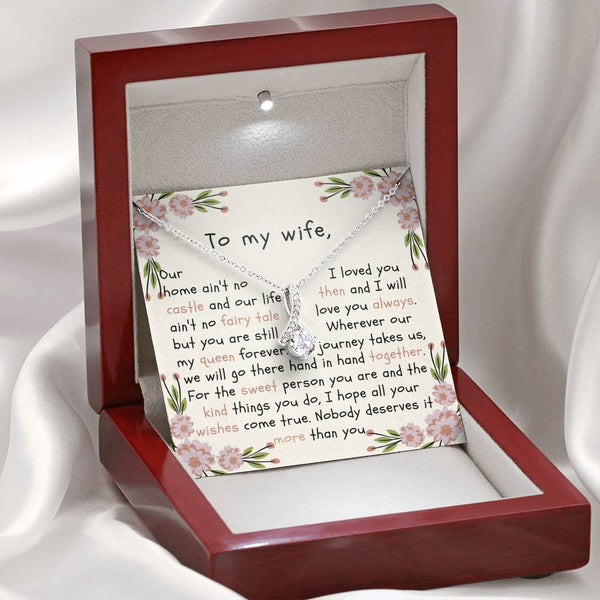 Husband to Wife Gift, Wife Necklace Gift, Anniversary Gift for Wife, Wife Necklace Message Card, Wife Gift - MuslimwithMe