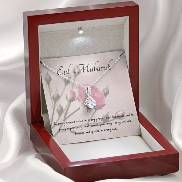 Smile, Prayer, and Dua | Noor necklace for Eid with message - MuslimwithMe